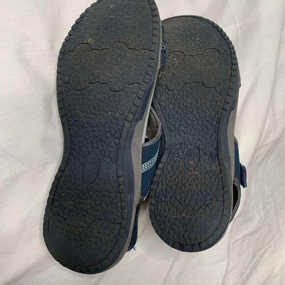 Dr. Scholl's Women's Dynomite Strappy Sandals Blue Leather Gel Cushion 8 M - Picture 2 of 8